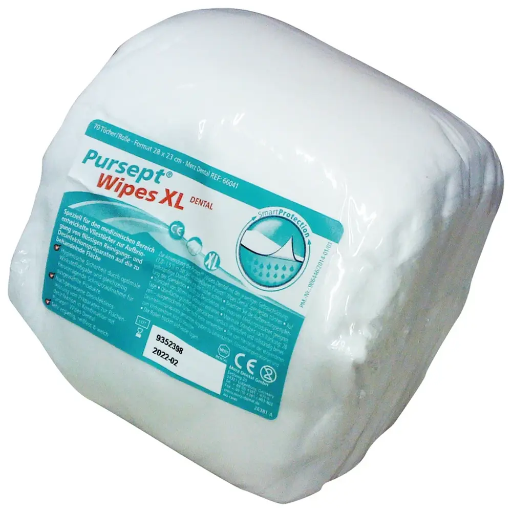 Merz Dental Pursept® Wipes - Rolle 70 Stück 28 x 23 cm, XL