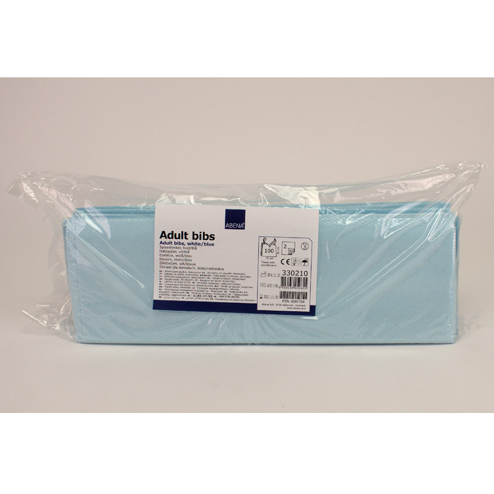 Abena Re-Seller Speiselatz Einweg blau 38x70cm 3-L 100St