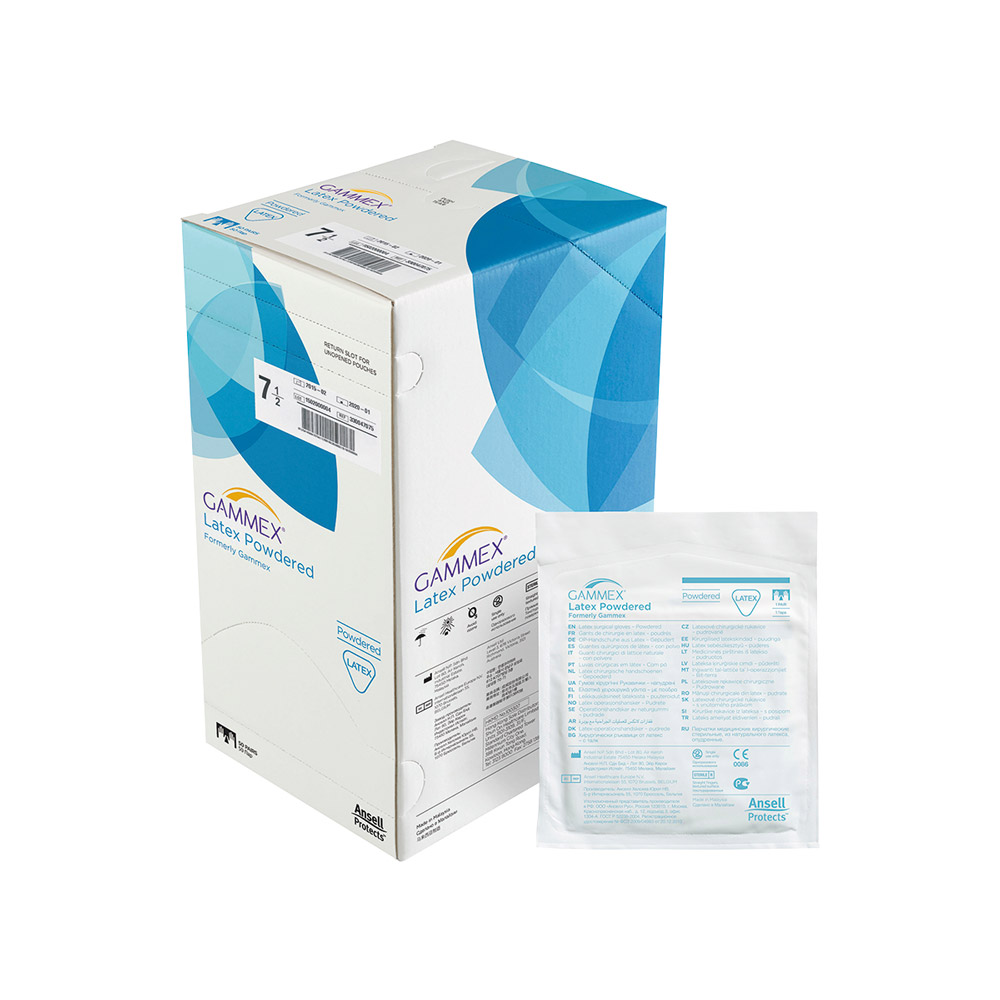 Ansell Gammex Latex ster. gep. Gr.8,5 50Paar