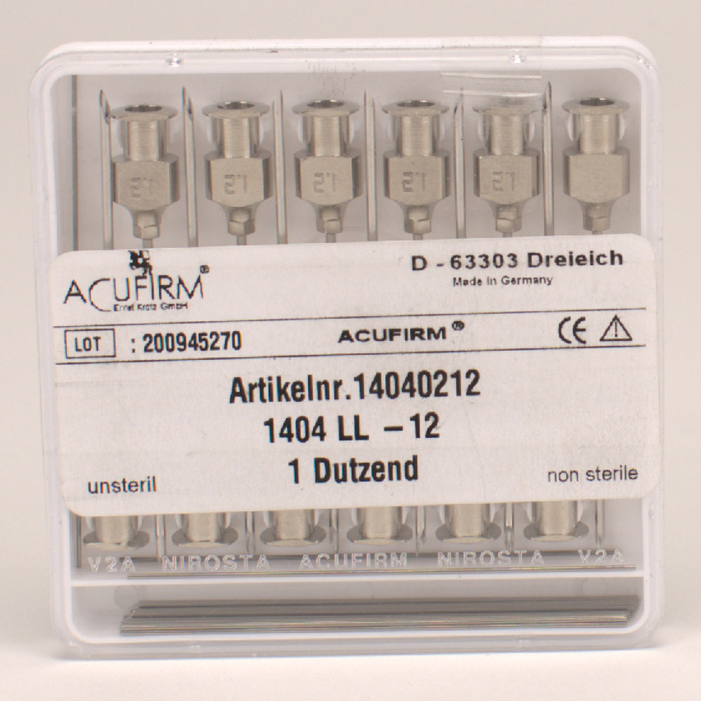Ernst Kratz Acufirm Kanülen 1404LL/12 Dtz