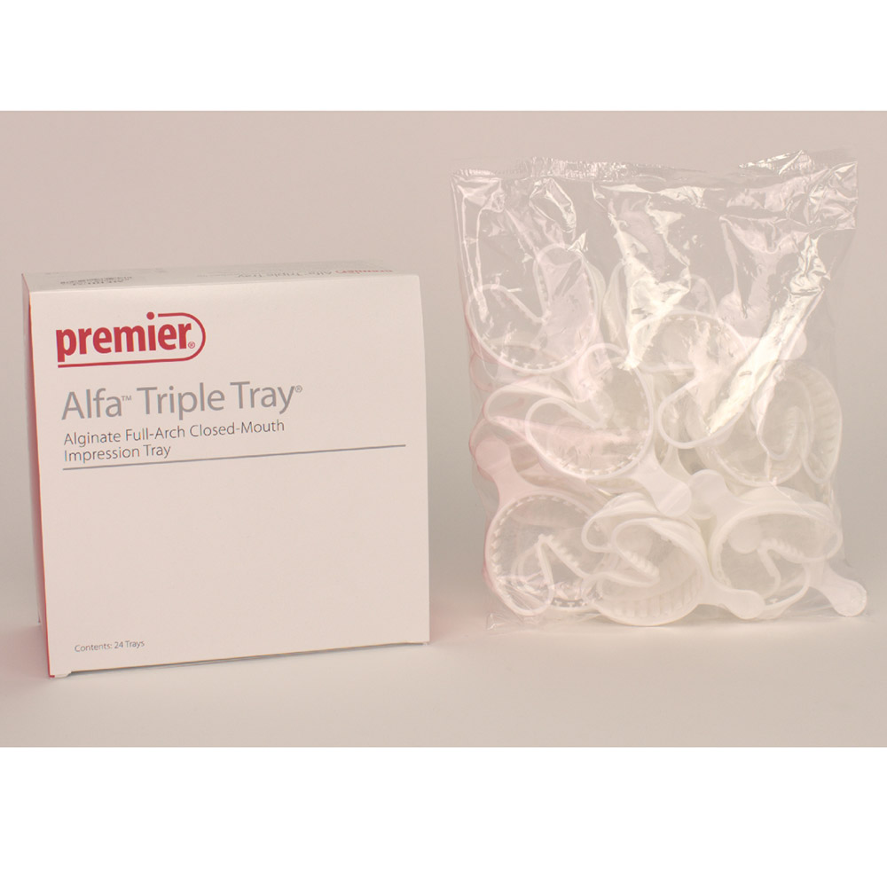 Premier Dental Products Company Alfa Triple Tray weiß mittel 24St