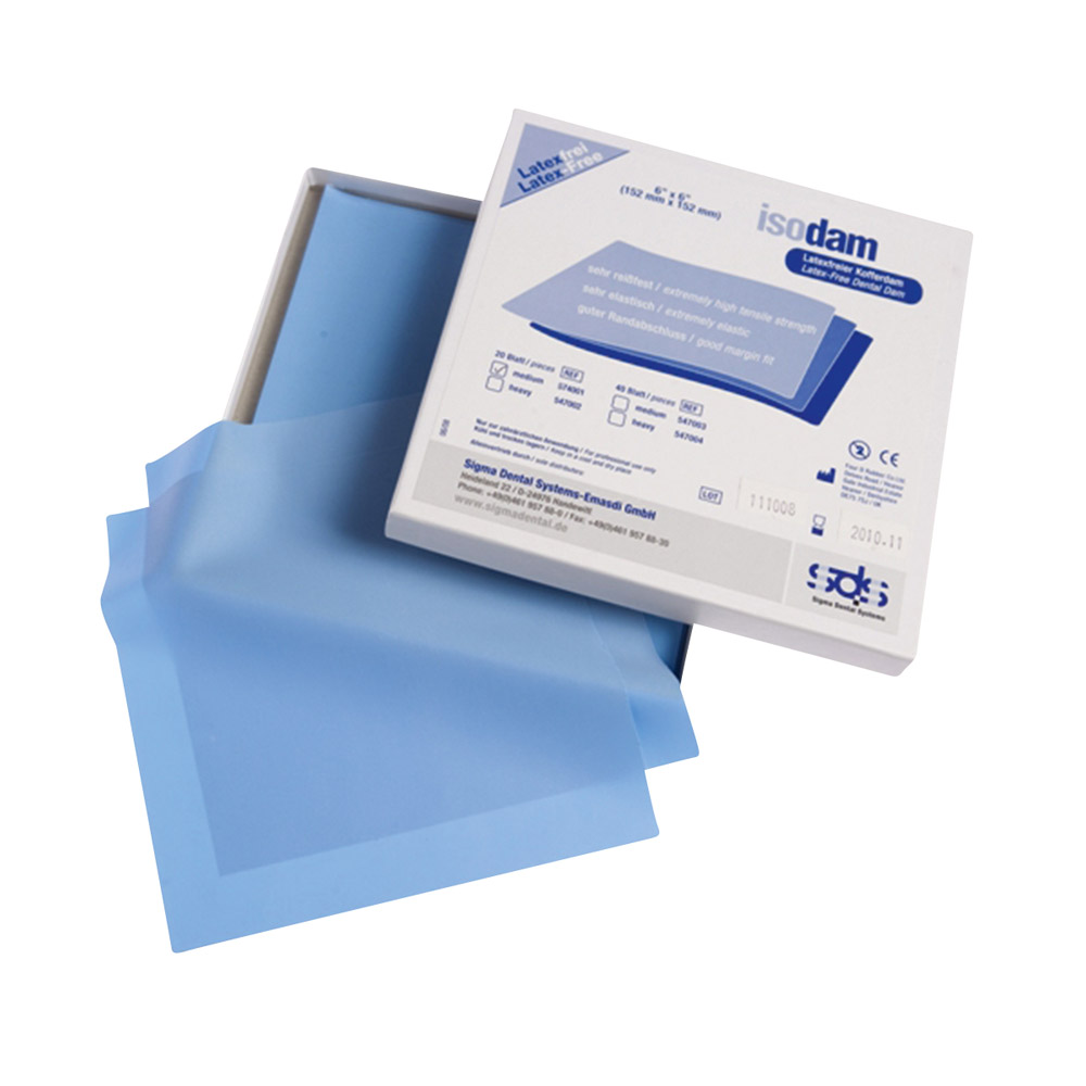 Sigma Dental Systems-Emasdi Isodam Non Latex med. blue 40Bl Pa