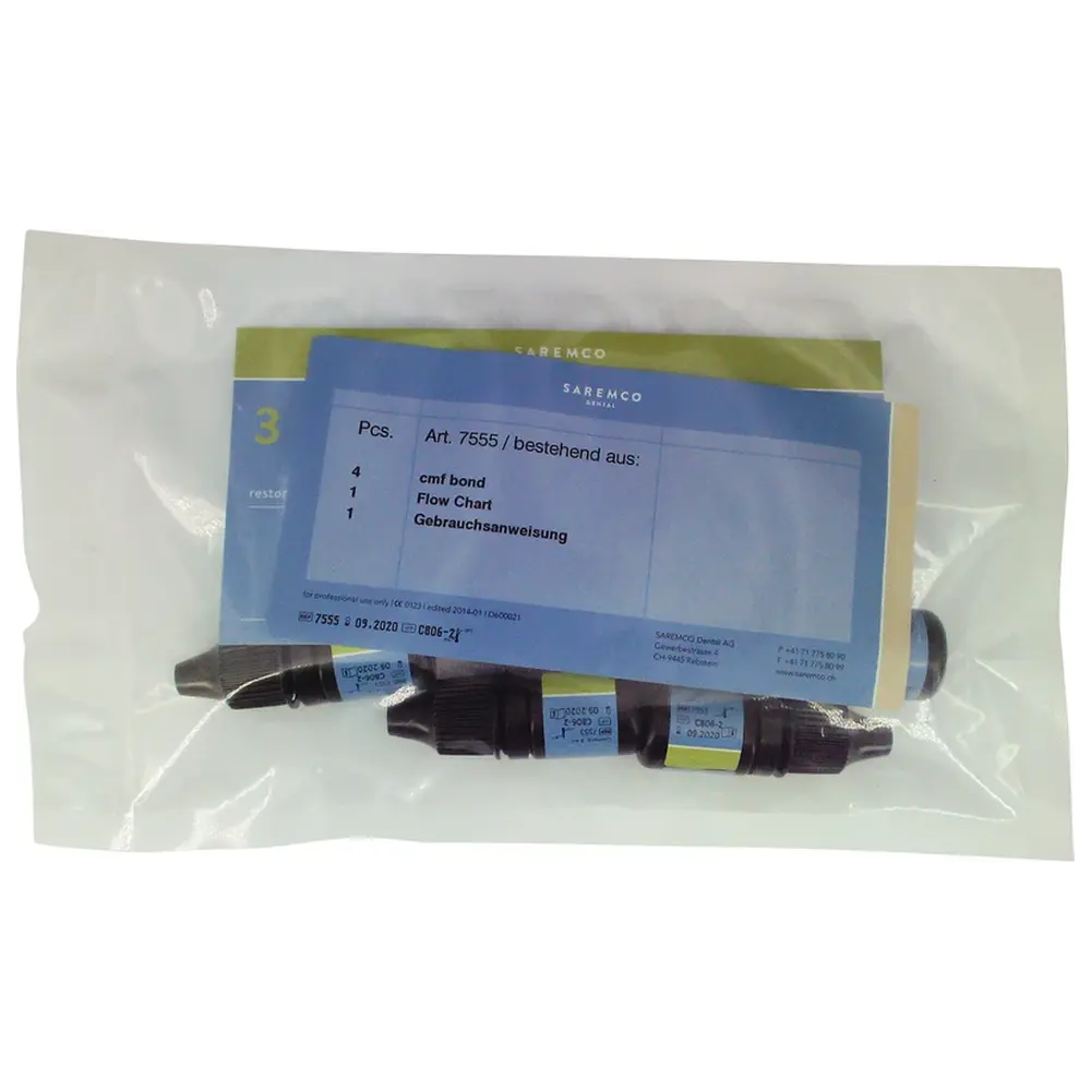 Saremco cmf adhesive system - Packung 4 x 3 ml Flasche Bond