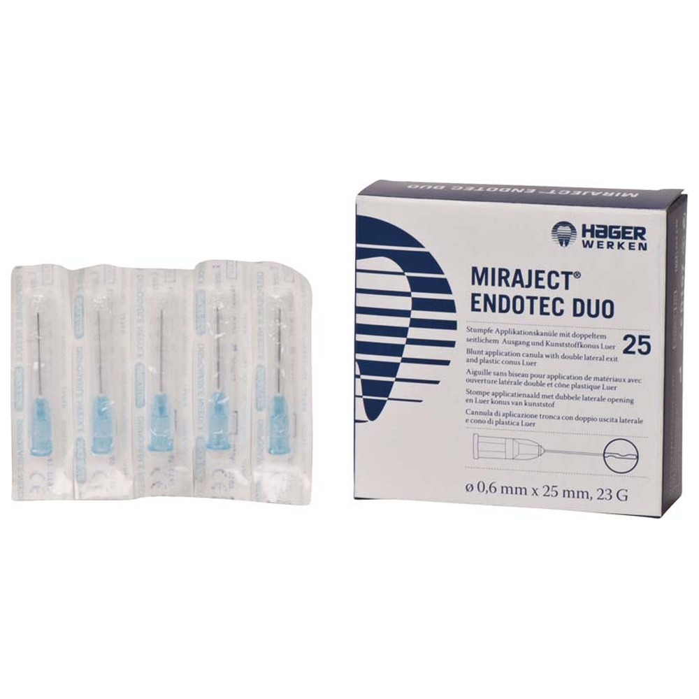 Hager & Werken MIRAJECT® ENDOTEC DUO - Packung 25 Stück, G23 Ø 0,6 x 25 mm