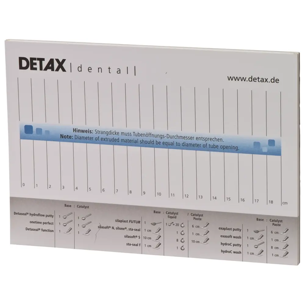 DETAX Anmischblock - Block 30 Blatt, Kunststoffbeschichtet, groß 210 x 148 mm