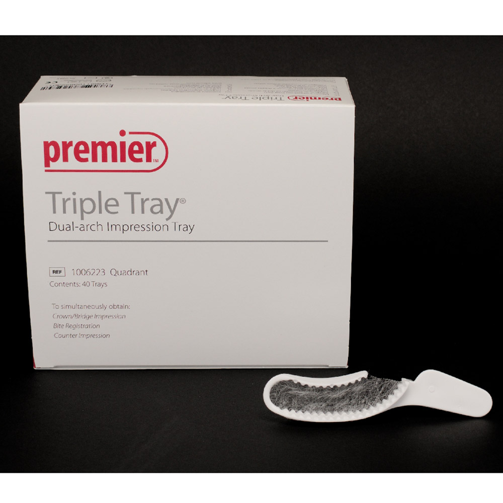 Premier Dental Products Company Triple Tray Quadrant 40St