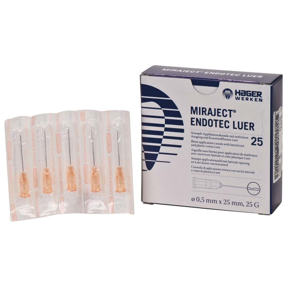 Hager & Werken MIRAJECT® ENDOTEC LUER - Packung 25 Stück, G25 25 mm, Ø 0,5 mm