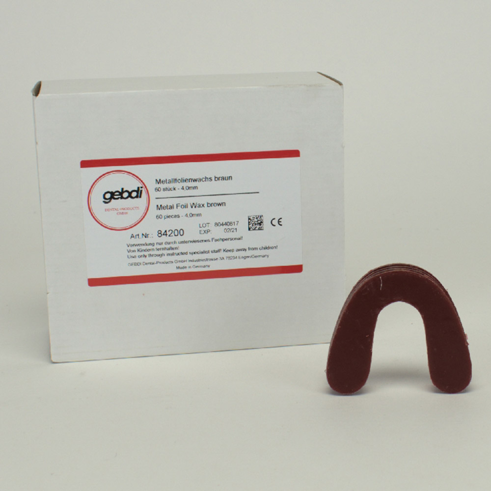 Gebdi Dentalprodukte Metallfolienwachs 4,0mm 60St