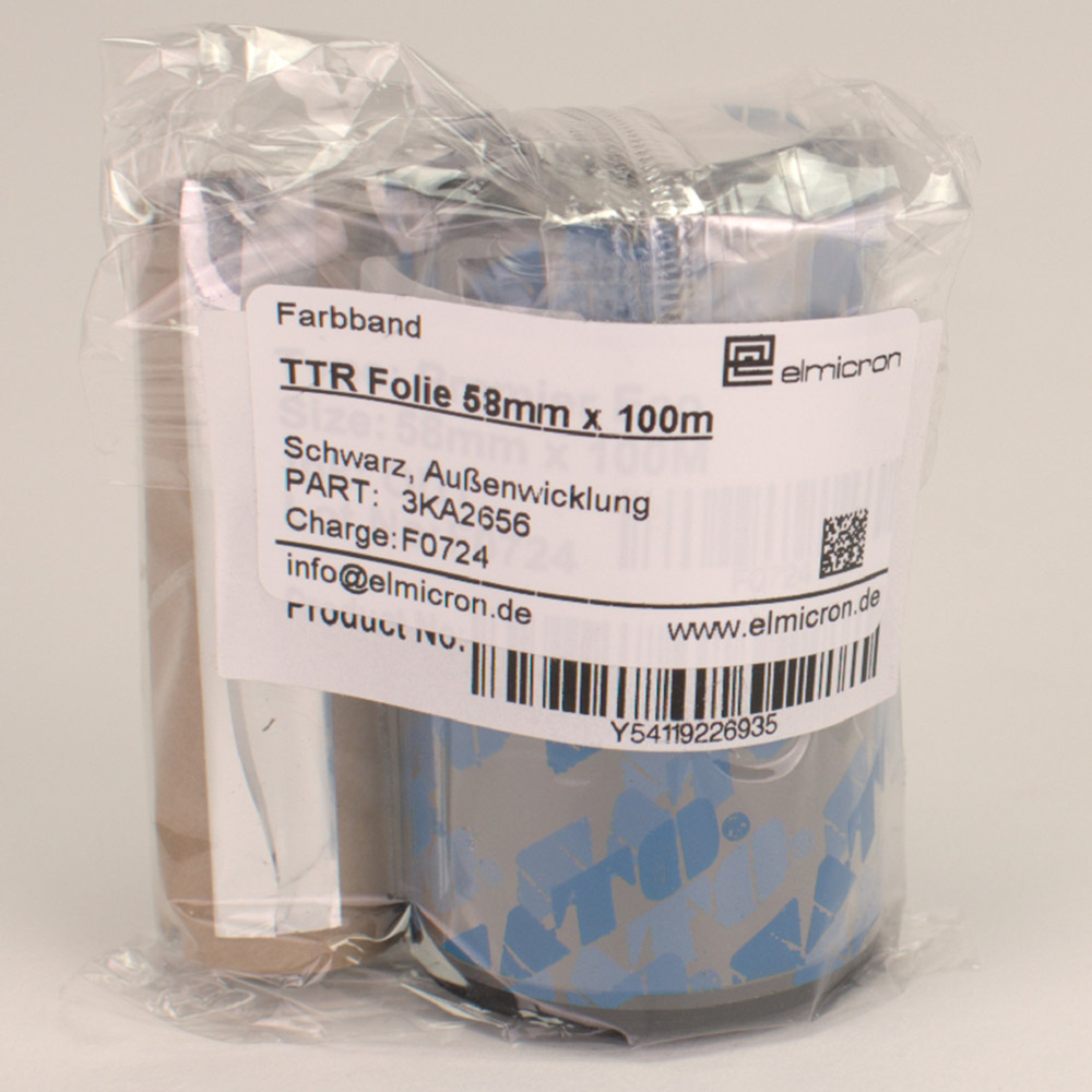 Elmicron Thermotransferfolie 58mmx100m Rolle St