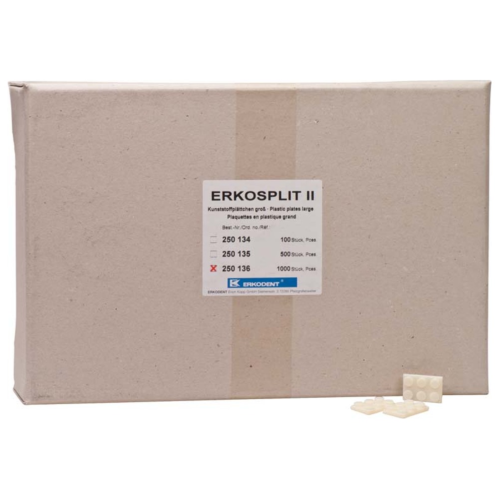 ERKODENT ERKOSPLIT II - Packung 1000 Kunststoffplättchen groß
