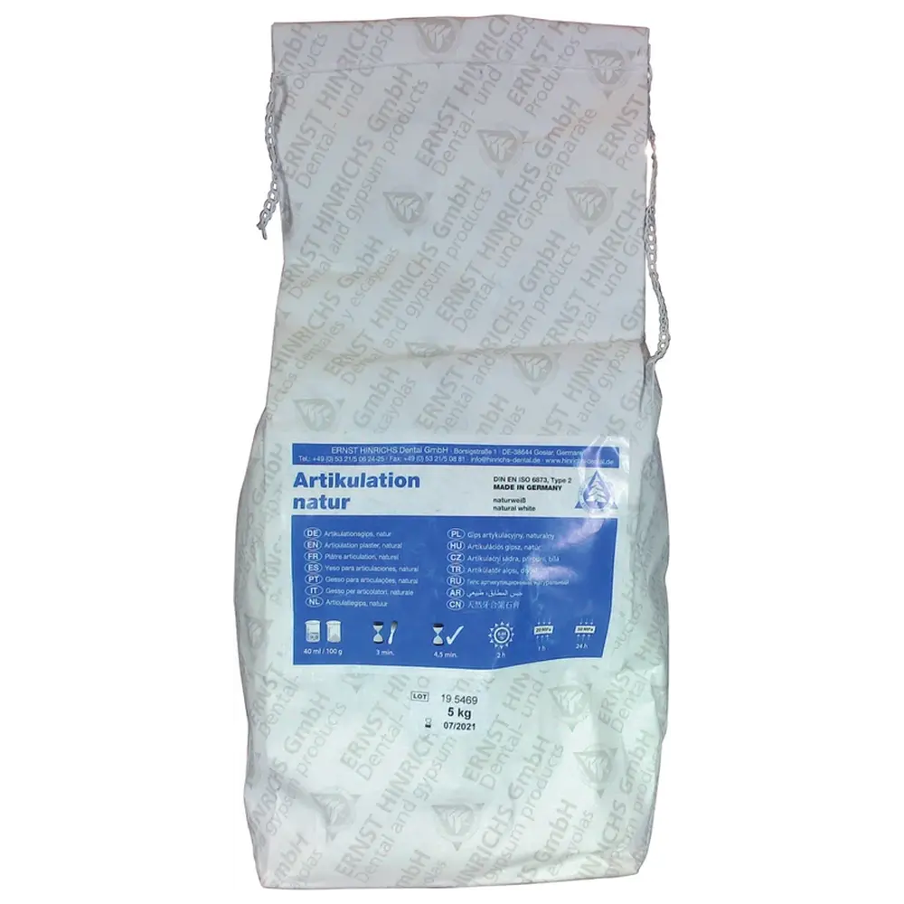 ERNST HINRICHS Artikulationsgips - natur - Beutel 5 kg Artikulationsgips