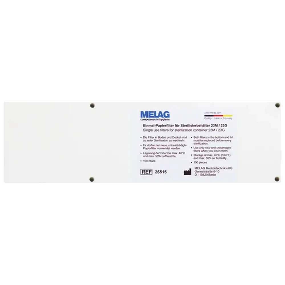 MELAG Einmal-Papierfilter - Packung 100 Stück für 23M/G