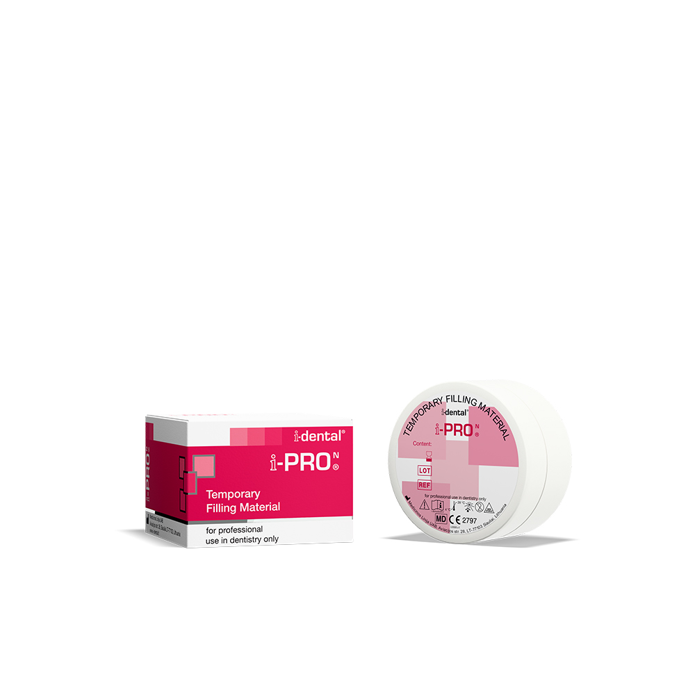 i-PRO N Temporary Filling Material – i-dental, pink, 38g Paste, dentale Anwendung, Zahnarztbedarf
