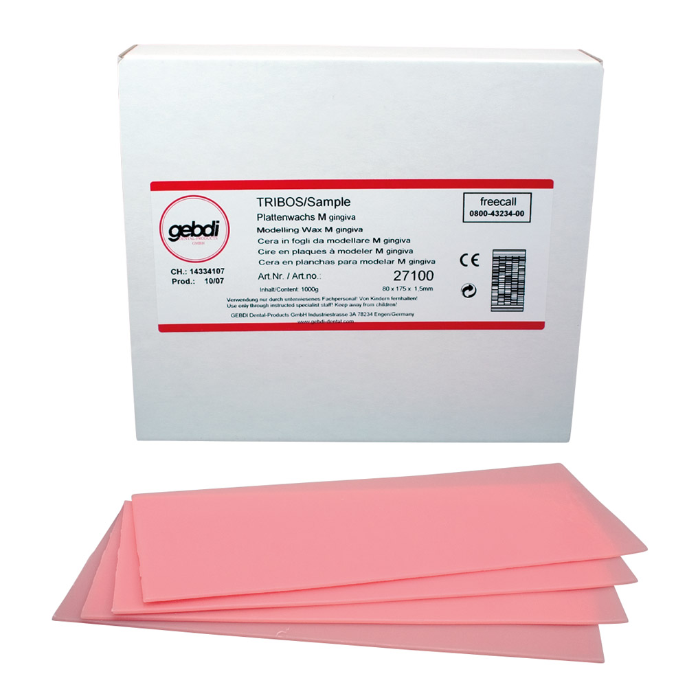 Gebdi Dentalprodukte Tribos Plattenwachs M 1Kg