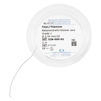 Dentaurum GmbH & Co. KG Titanretainerdraht 0,5mm/20 Ro 2m