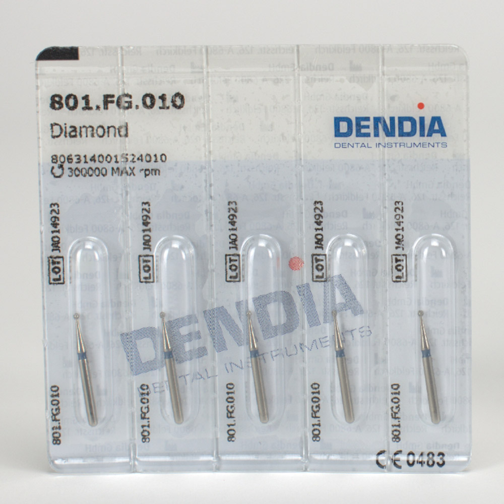 Dendia-Werk Ges.mbH Dental Instruments Diamant FG 801.FG.010 5St