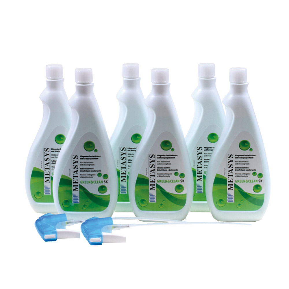 Metasys Medizintechnik Green&Clean SK 6x750ml +2 Köpfe Efset