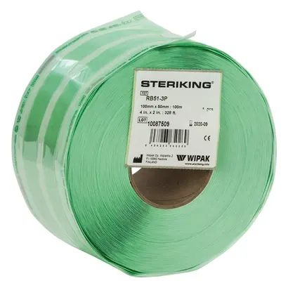 Wipak Oy Steriking RB51-3P Rolle m.Seitenfalte 100x50mm Ro 100m