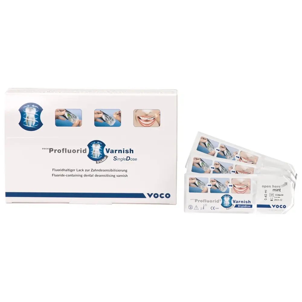 VOCO Profluorid® Varnish - Packung 50 x 0,4 ml Minze, Zubehör