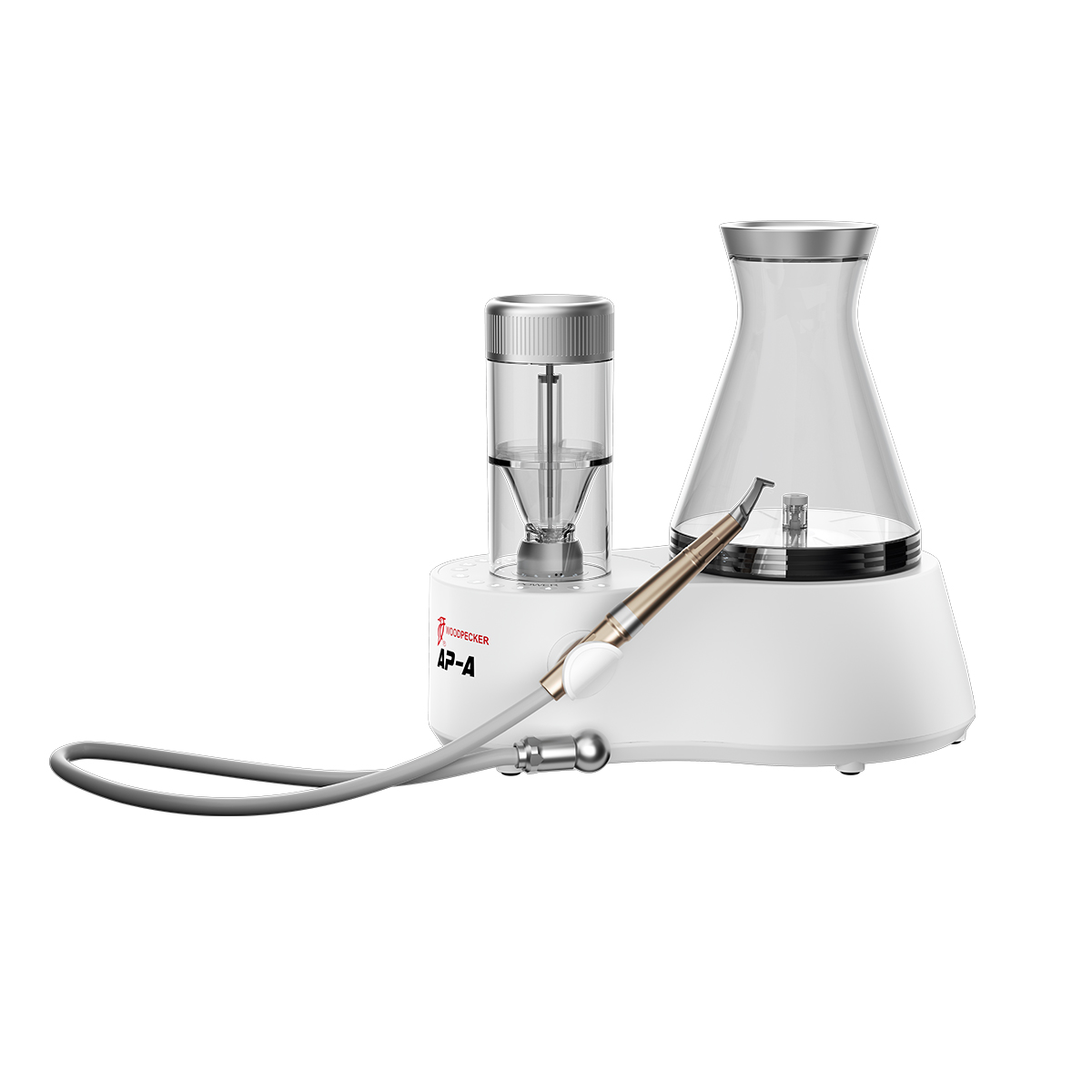 Pulverstrahlgerät / Prophylaxegerät Woodpecker AP-A – Dental Air Polisher für präzise & professionelle Zahnreinigung, ergonomisches Design, Supragingival & Subgingival