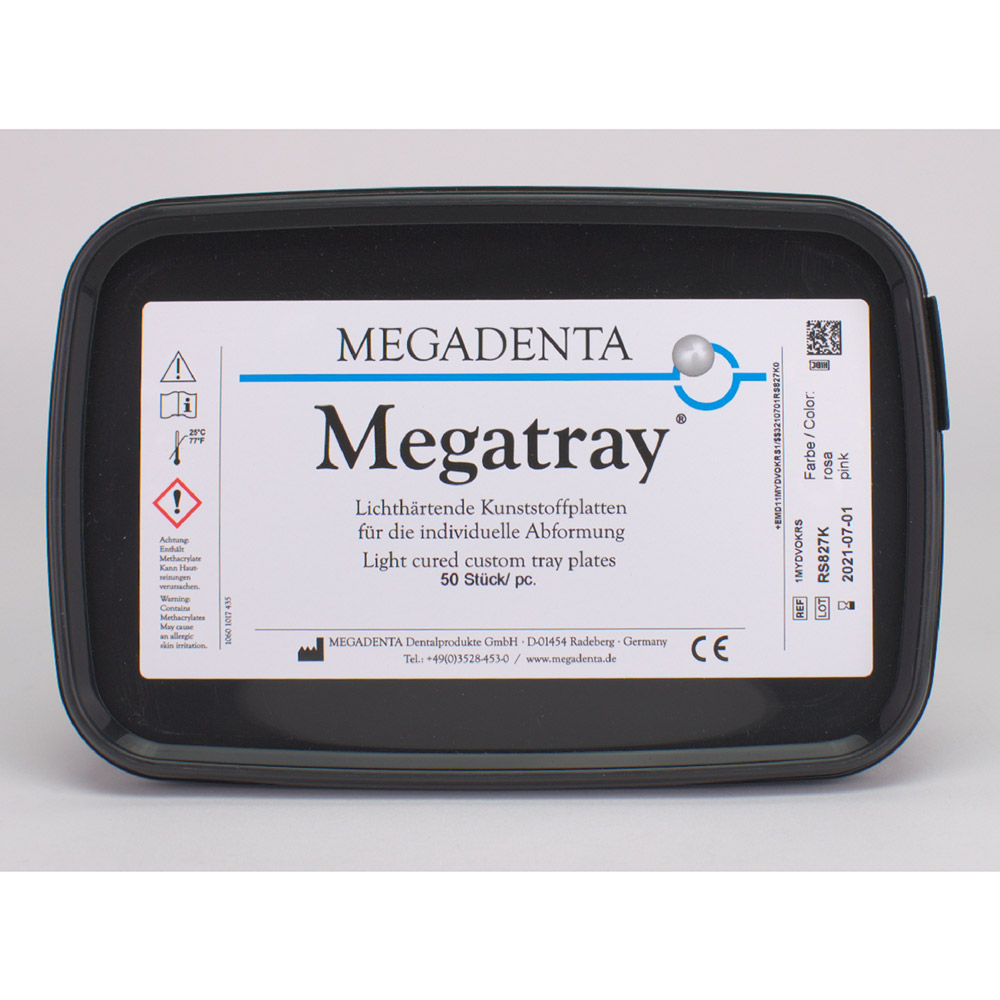 MEGADENTA Dentalprodukte Megatray Schabl. OK rosa 100 St