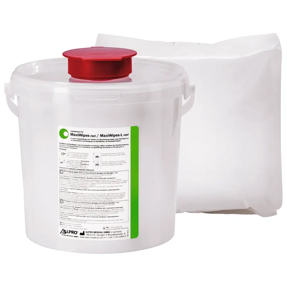 ALPRO MEDICAL MaxiWipes-L reel - StarterSet 1 Spenderbox leer, 160 Tücher