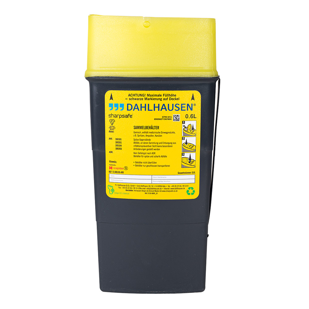 P.J. Dahlhausen & Co. Sharpsafe 0,6 L Abwurfbehälter St