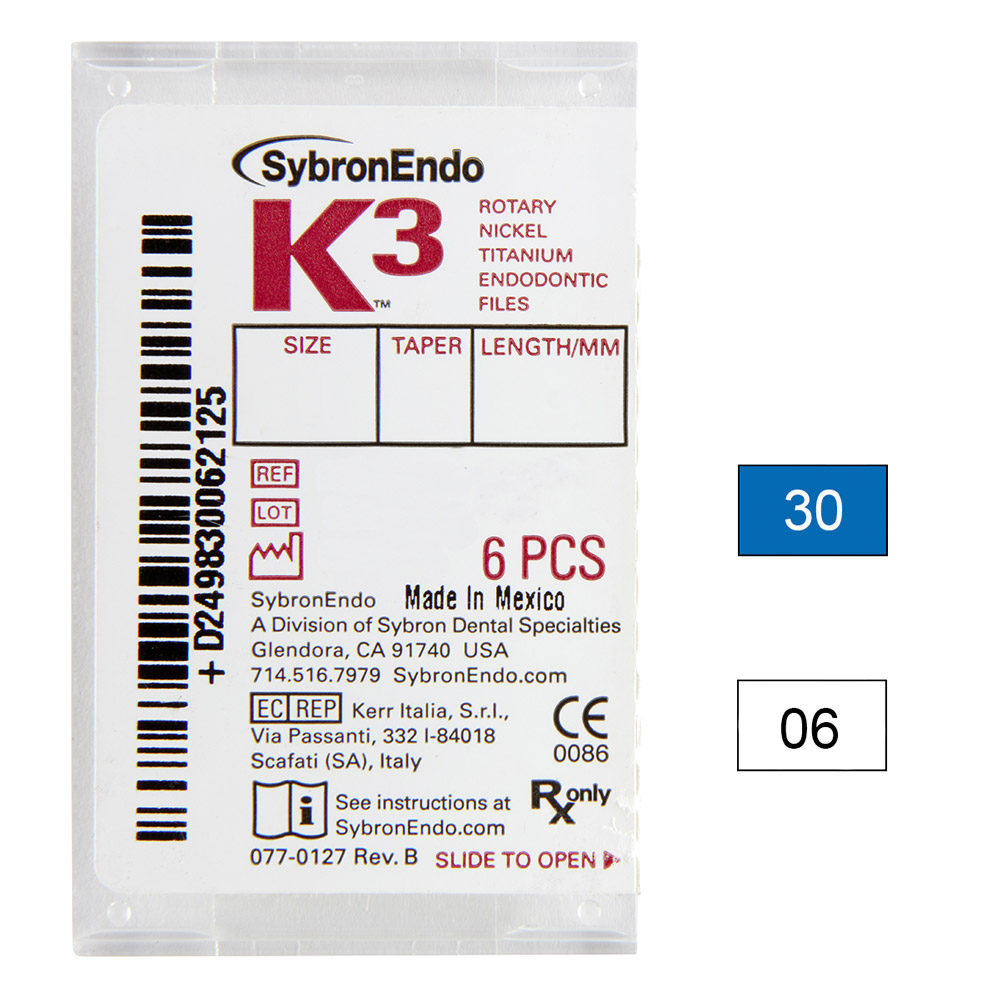 SybronEndo A Division of Ormco B.V. K3 NiTi-Files .06 Gr.30 30mm 6St