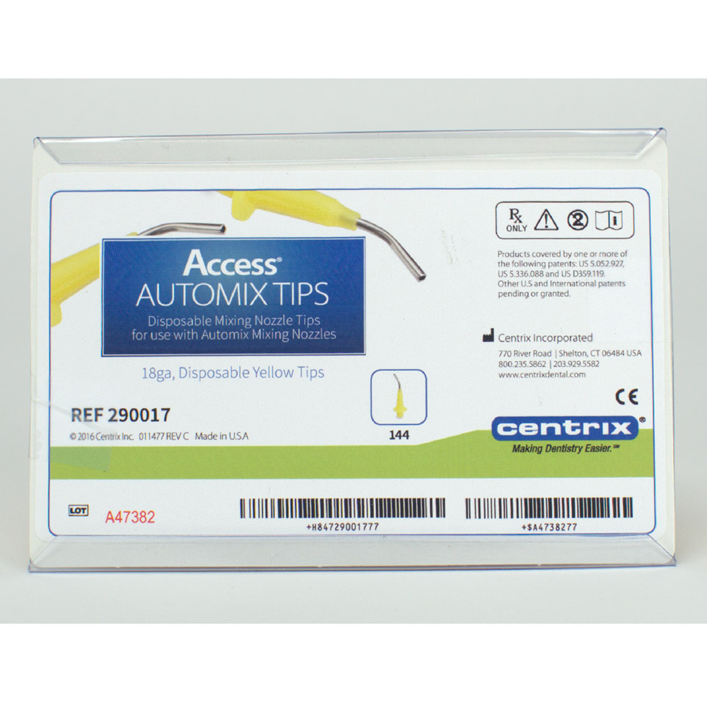 Centrix Incorporated USA-Headquaters Nozzle Impression Tips 18ga gelb 144St