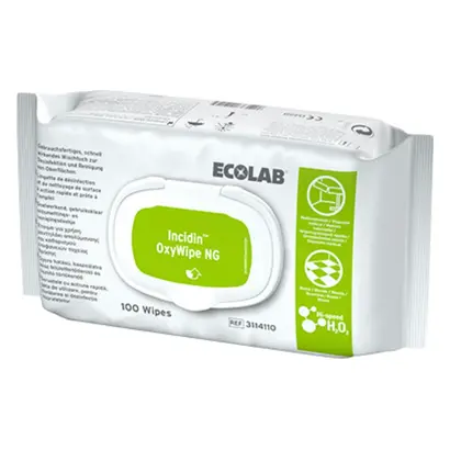 ECOLAB Incidin™ OxyWipe NG - Packung 6 x 100 Stück 20 x 20 cm