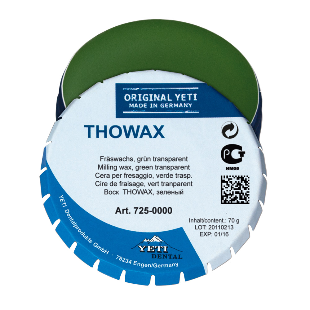 Yeti Dentalprodukte Thowax Fräswachs grün 70g