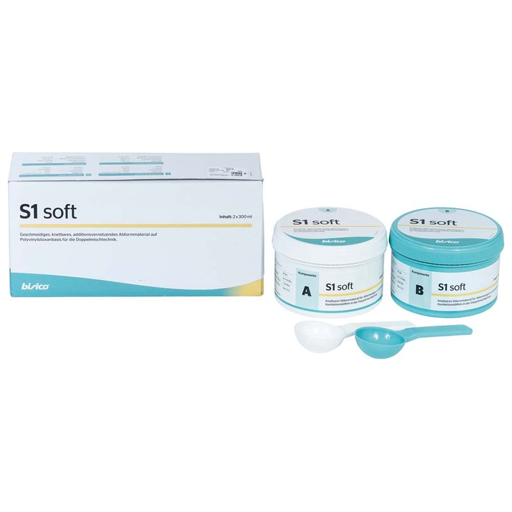 bisico S1 soft - Packung 300 ml Dose A, 300 ml Dose B, soft putty