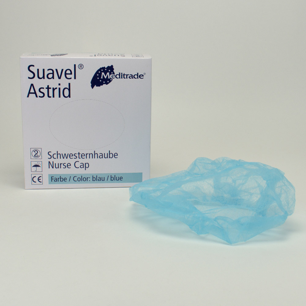 Rösner-Mautby Meditrade OP-Haube Bouffant blau 100St