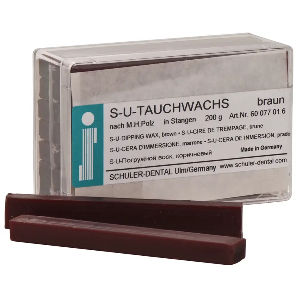 SCHULER-DENTAL S-U-Tauchwachs - Packung 200 g Stück braun, nach Polz